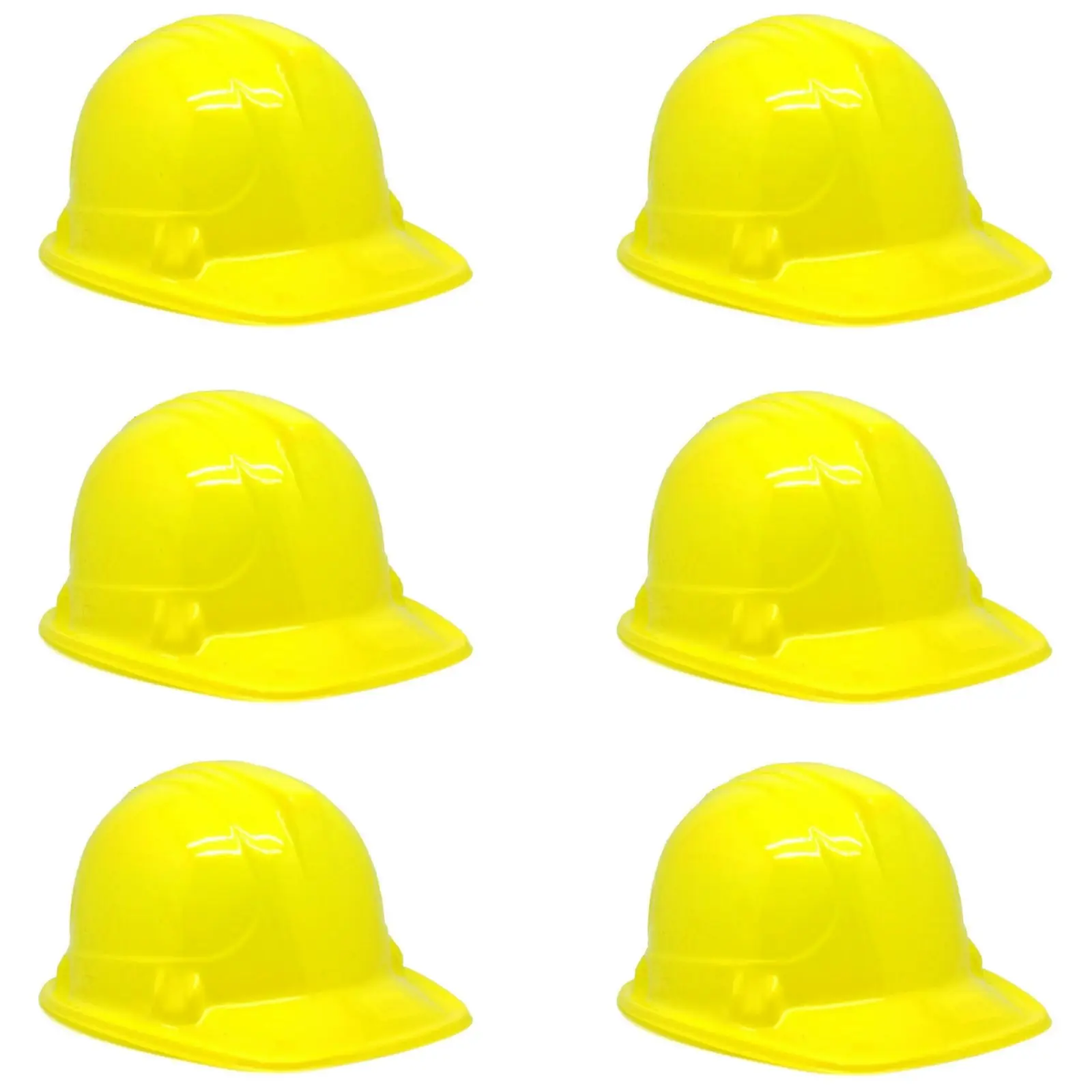 6x KIDS BUILDER HATS Construction Costume Party Helmet Safety Cap Childrens