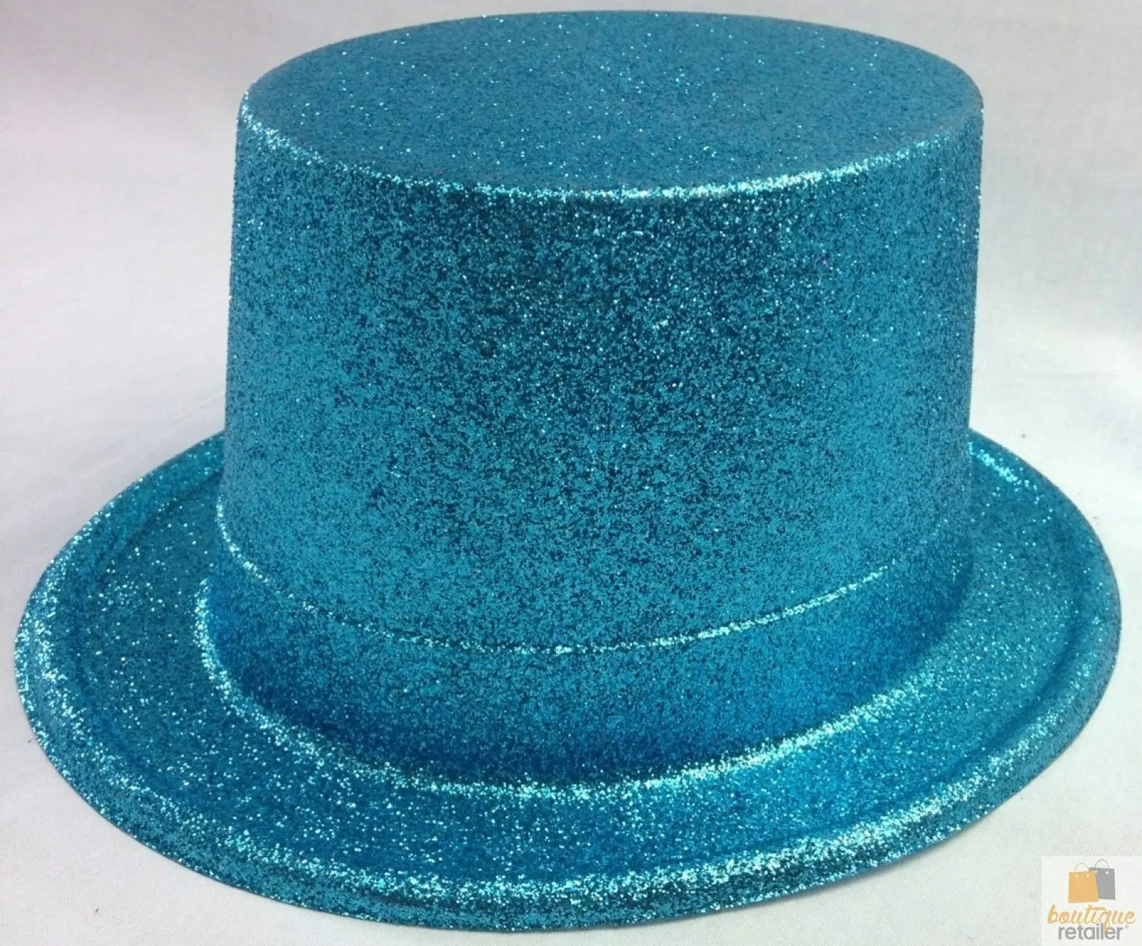 12x GLITTER TOP HAT Fancy Party Plastic Costume Tall Cap Fun Dress Up BULK