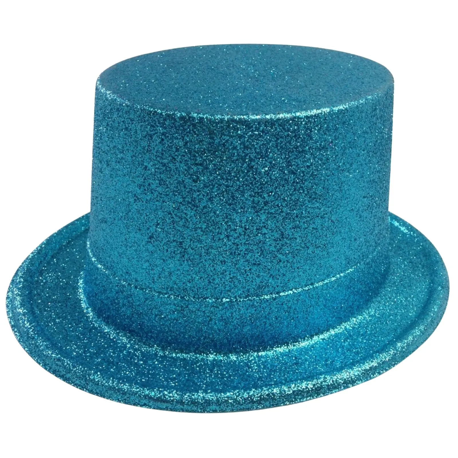 12x GLITTER TOP HAT Fancy Party Plastic Costume Tall Cap Fun Dress Up BULK