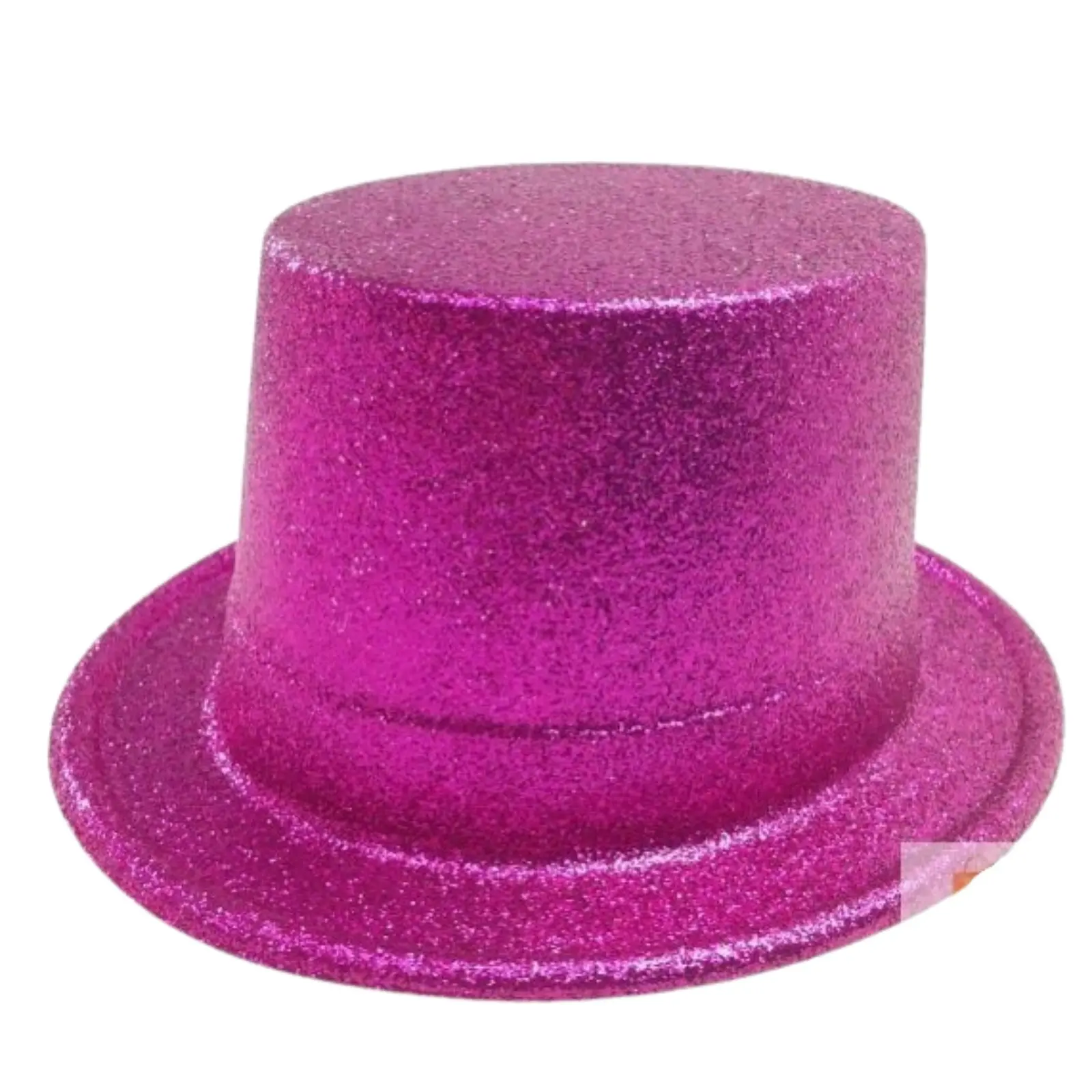 12x GLITTER TOP HAT Fancy Party Plastic Costume Tall Cap Fun Dress Up BULK