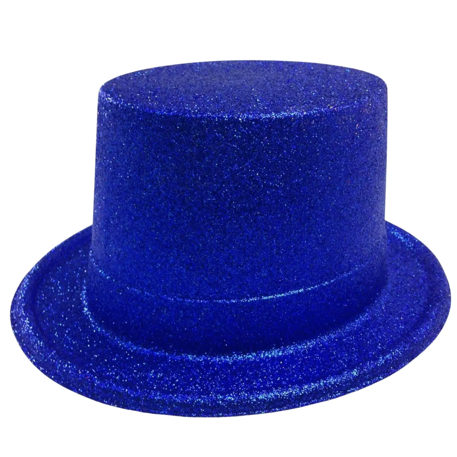 12x GLITTER TOP HAT Fancy Party Plastic Costume Tall Cap Fun Dress Up BULK