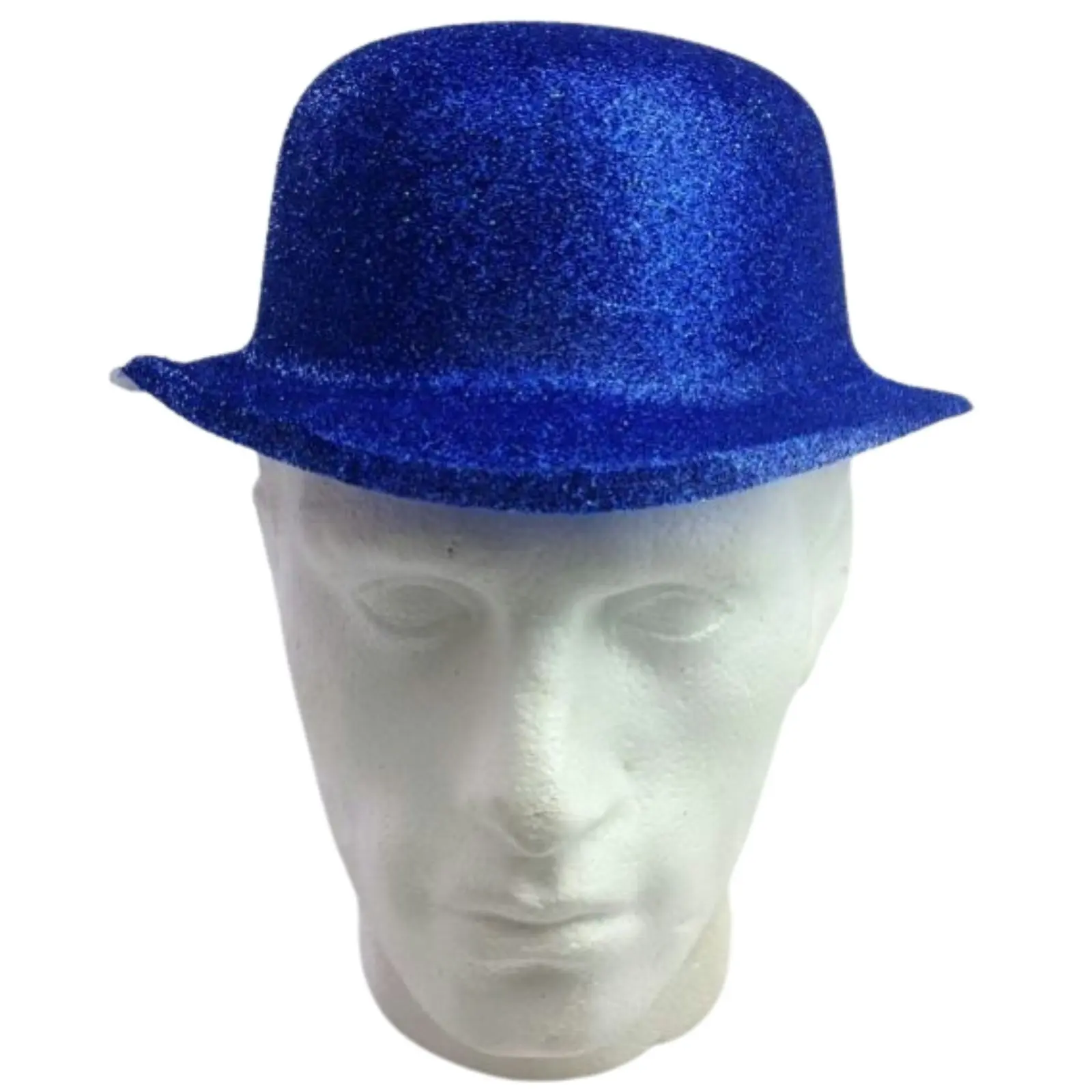 12x GLITTER BOWLER HAT Fancy Party Plastic Costume Cap Fun Dress Up Sparkle BULK