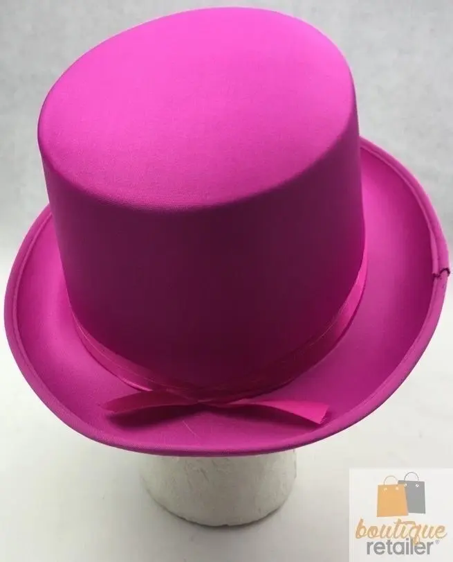 SATIN TOP HAT Costume Party Cap Fancy Dress Trilby Fedora One Size