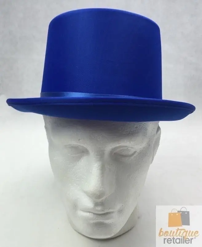 SATIN TOP HAT Costume Party Cap Fancy Dress Trilby Fedora One Size