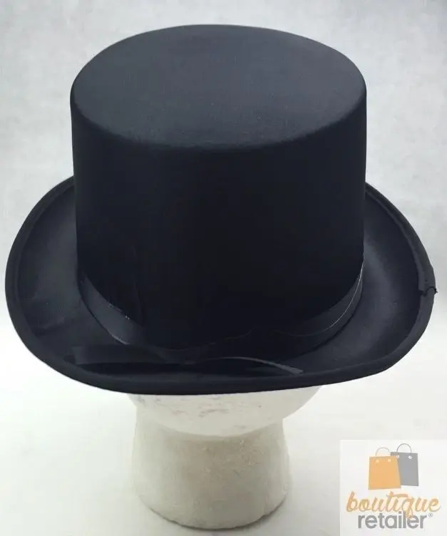 SATIN TOP HAT Costume Party Cap Fancy Dress Trilby Fedora One Size