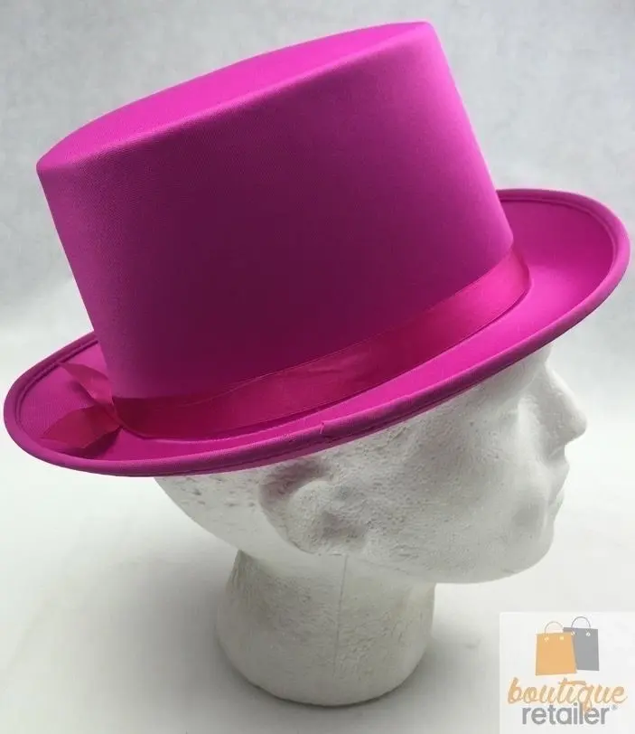 SATIN TOP HAT Costume Party Cap Fancy Dress Trilby Fedora One Size