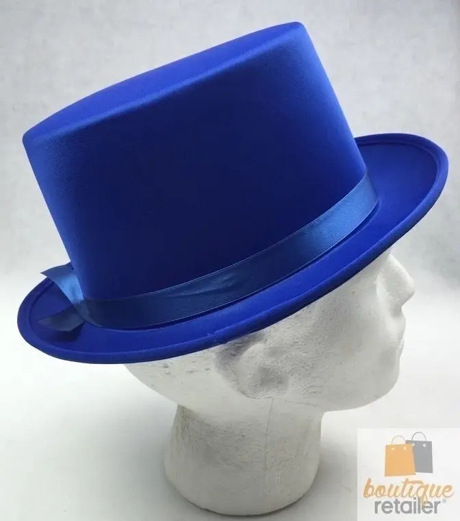 SATIN TOP HAT Costume Party Cap Fancy Dress Trilby Fedora One Size