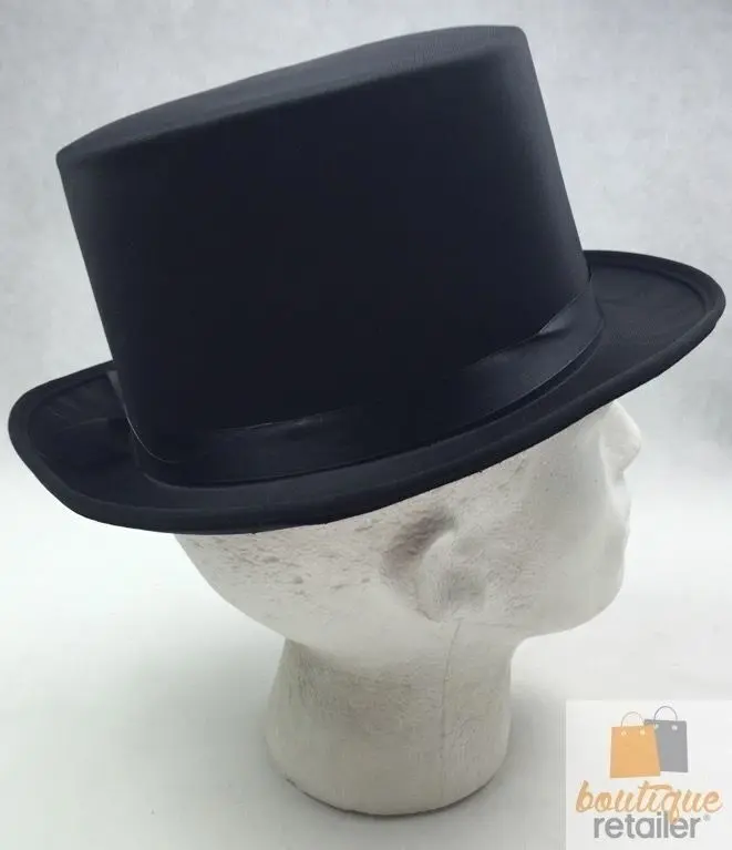 SATIN TOP HAT Costume Party Cap Fancy Dress Trilby Fedora One Size