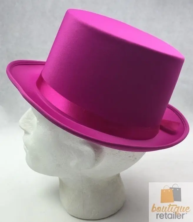 SATIN TOP HAT Costume Party Cap Fancy Dress Trilby Fedora One Size