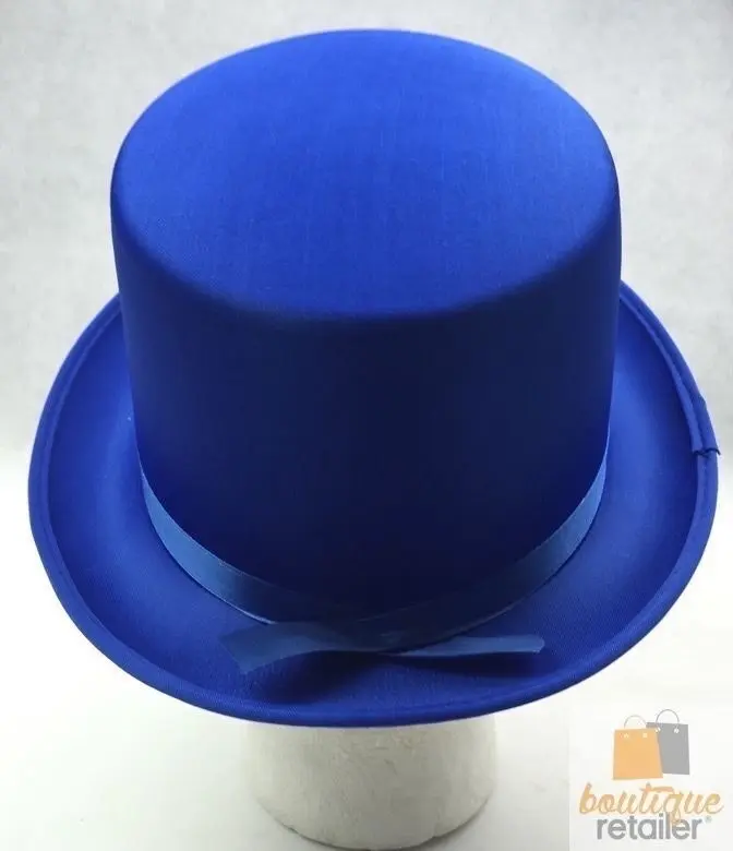 SATIN TOP HAT Costume Party Cap Fancy Dress Trilby Fedora One Size