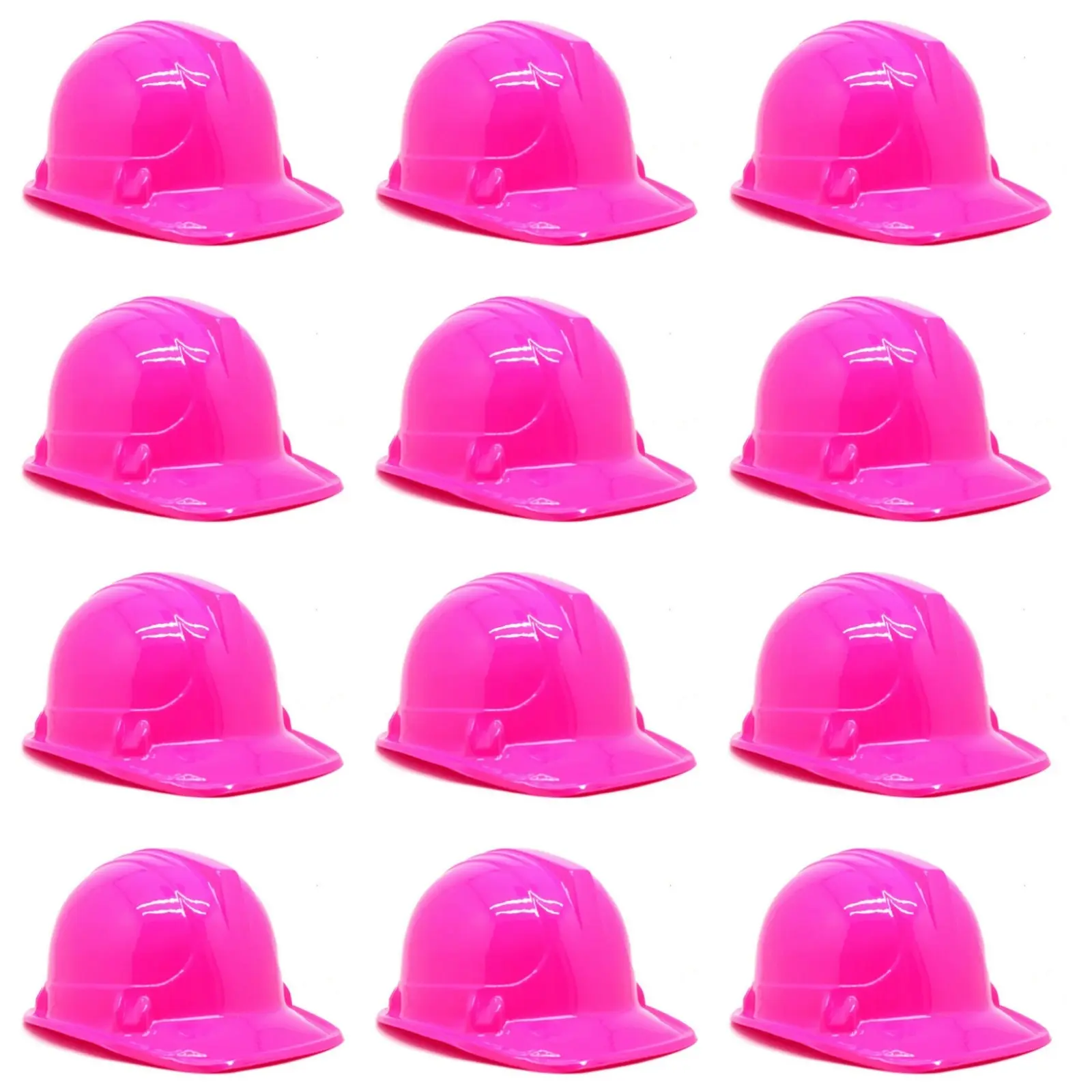 12x KIDS BUILDER HATS Construction Costume Party Helmet Safety Cap Childrens