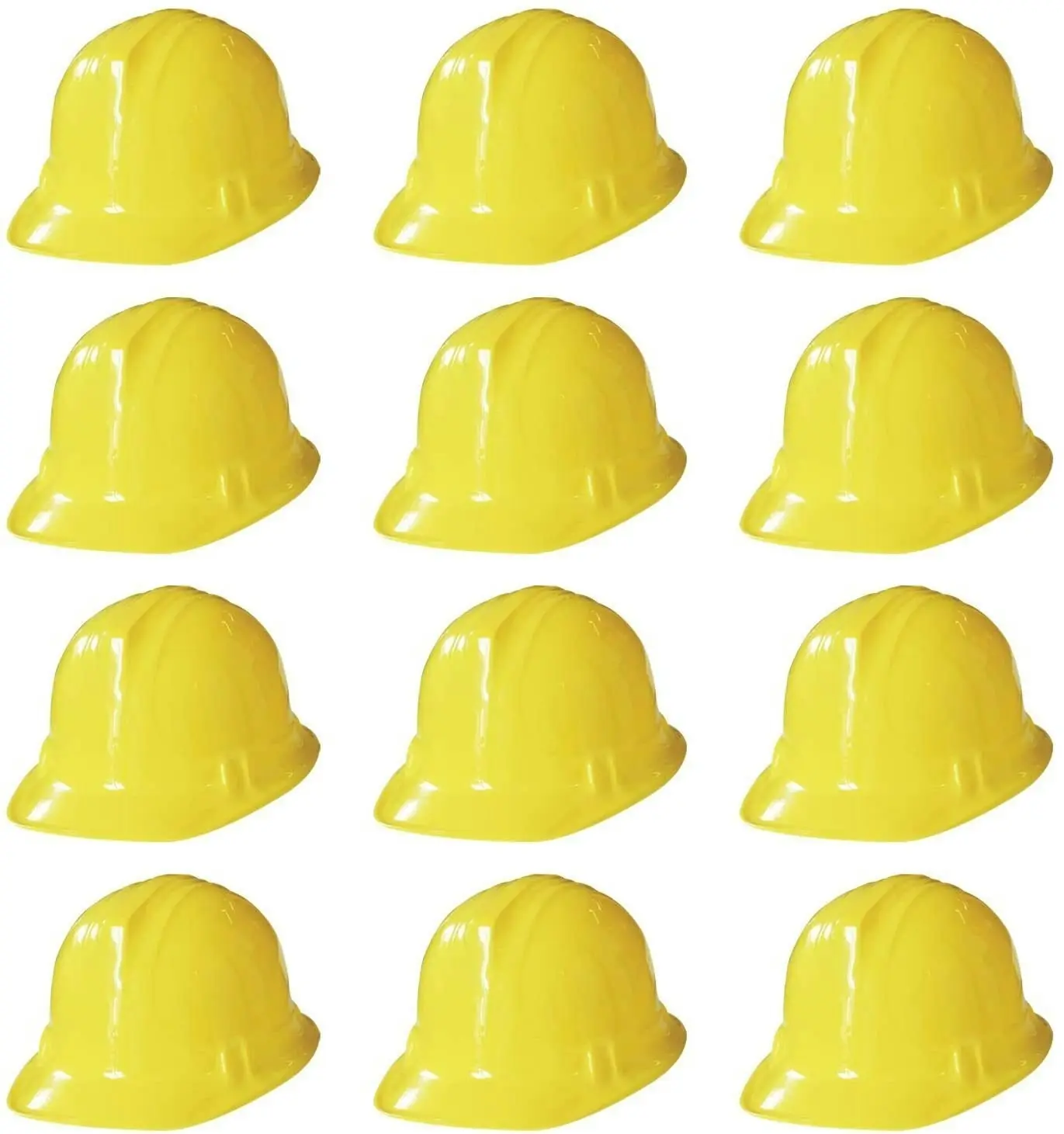 12x KIDS BUILDER HATS Construction Costume Party Helmet Safety Cap Childrens