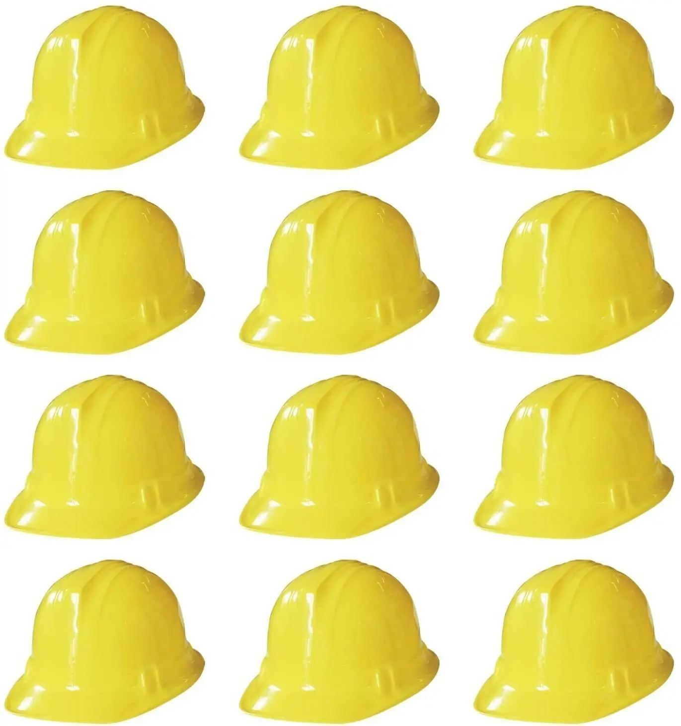 12x KIDS BUILDER HATS Construction Costume Party Helmet Safety Cap Childrens