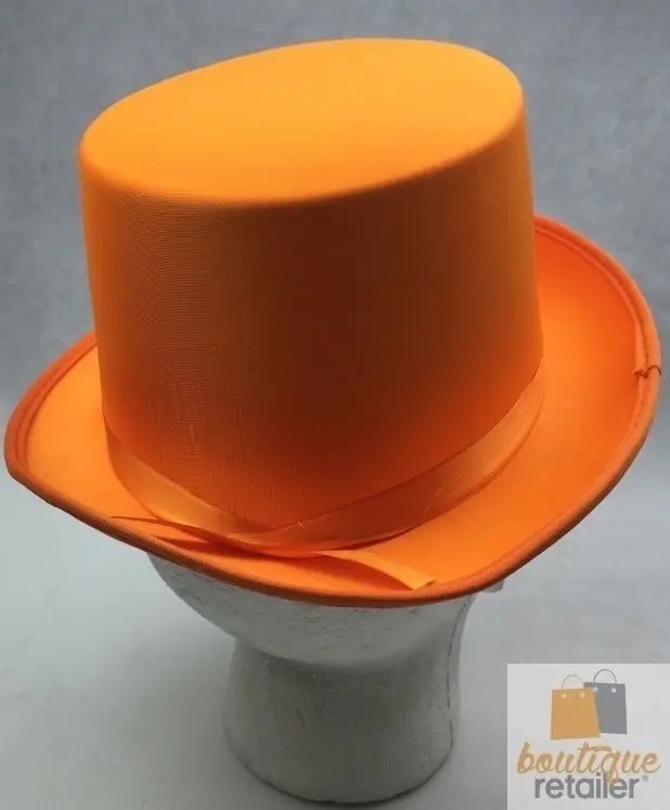 2x SATIN TOP HAT Costume Party Cap Fancy Dress Trilby Fedora One Size