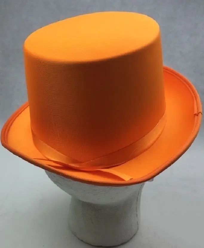 2x SATIN TOP HAT Costume Party Cap Fancy Dress Trilby Fedora One Size