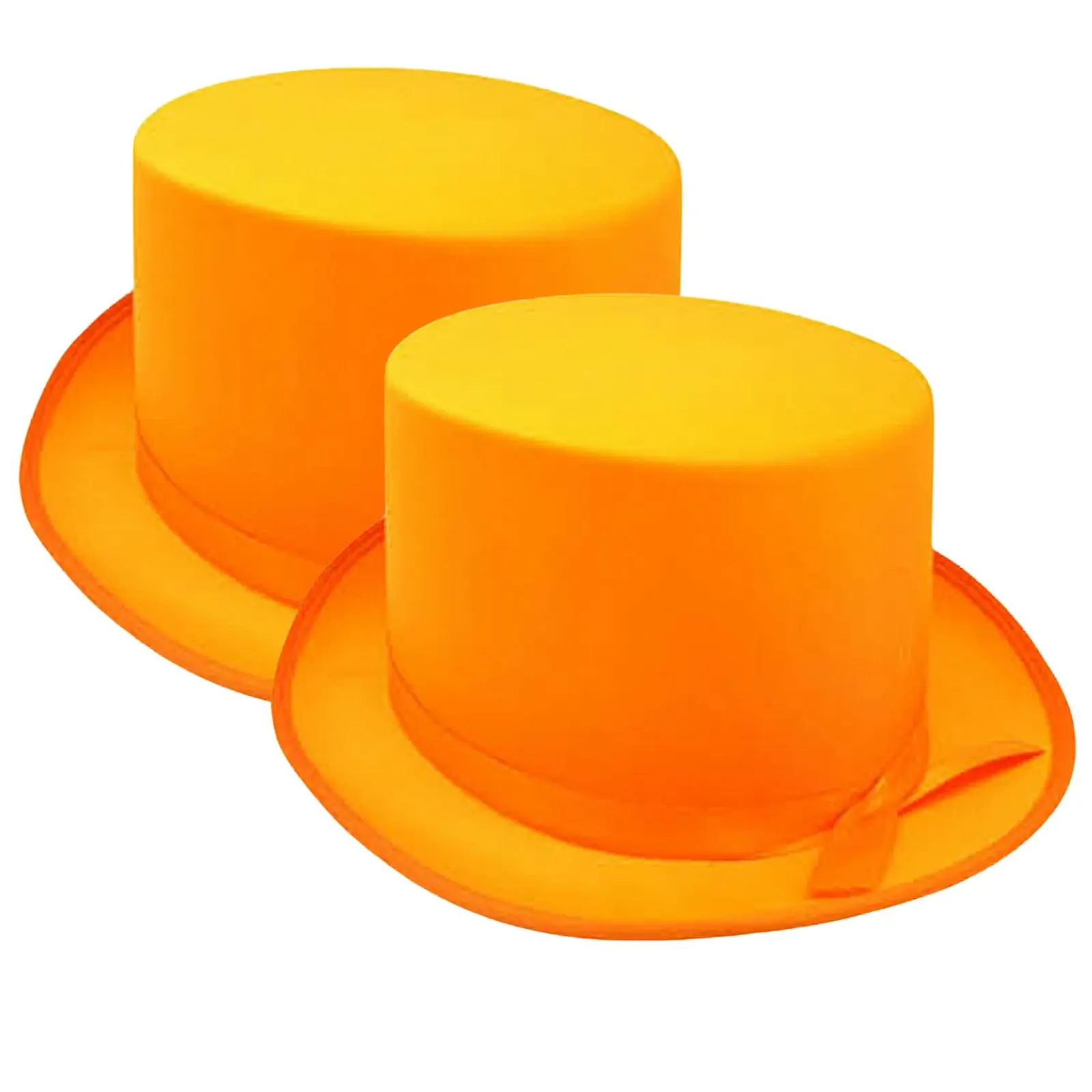 2x SATIN TOP HAT Costume Party Cap Fancy Dress Trilby Fedora One Size