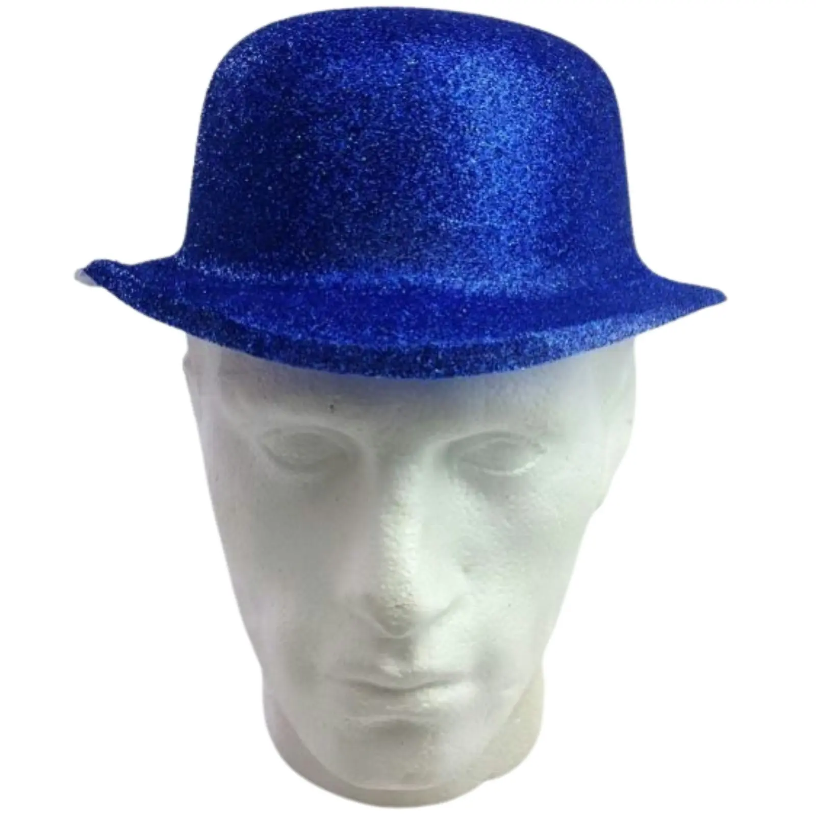 24x GLITTER BOWLER HAT Fancy Party Plastic Costume Cap Fun Dress Up Sparkle BULK