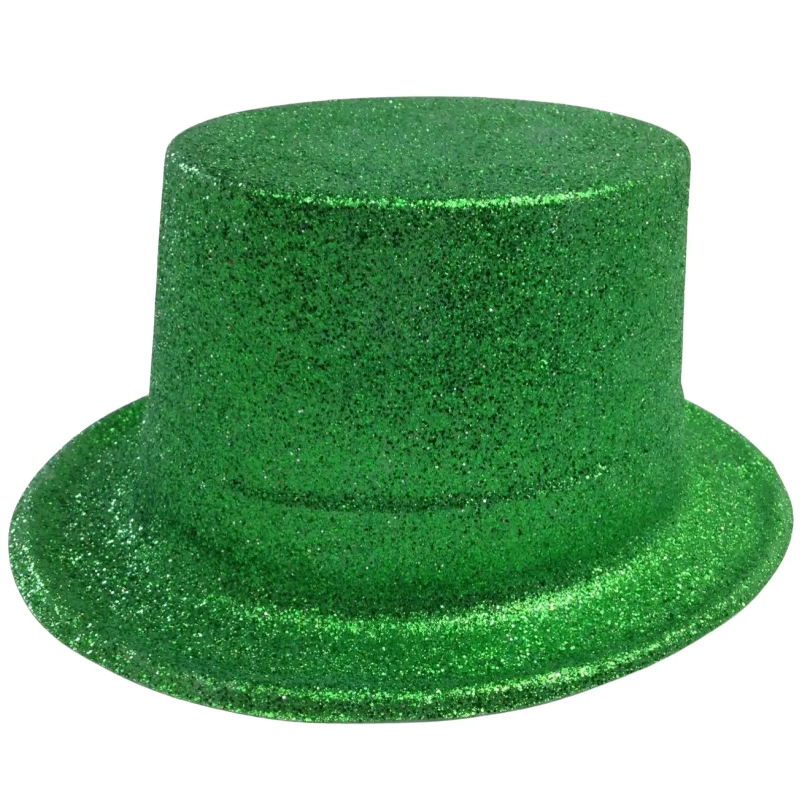 GLITTER TOP HAT Fancy Party Plastic Costume Tall Cap Fun Dress Up Sparkle