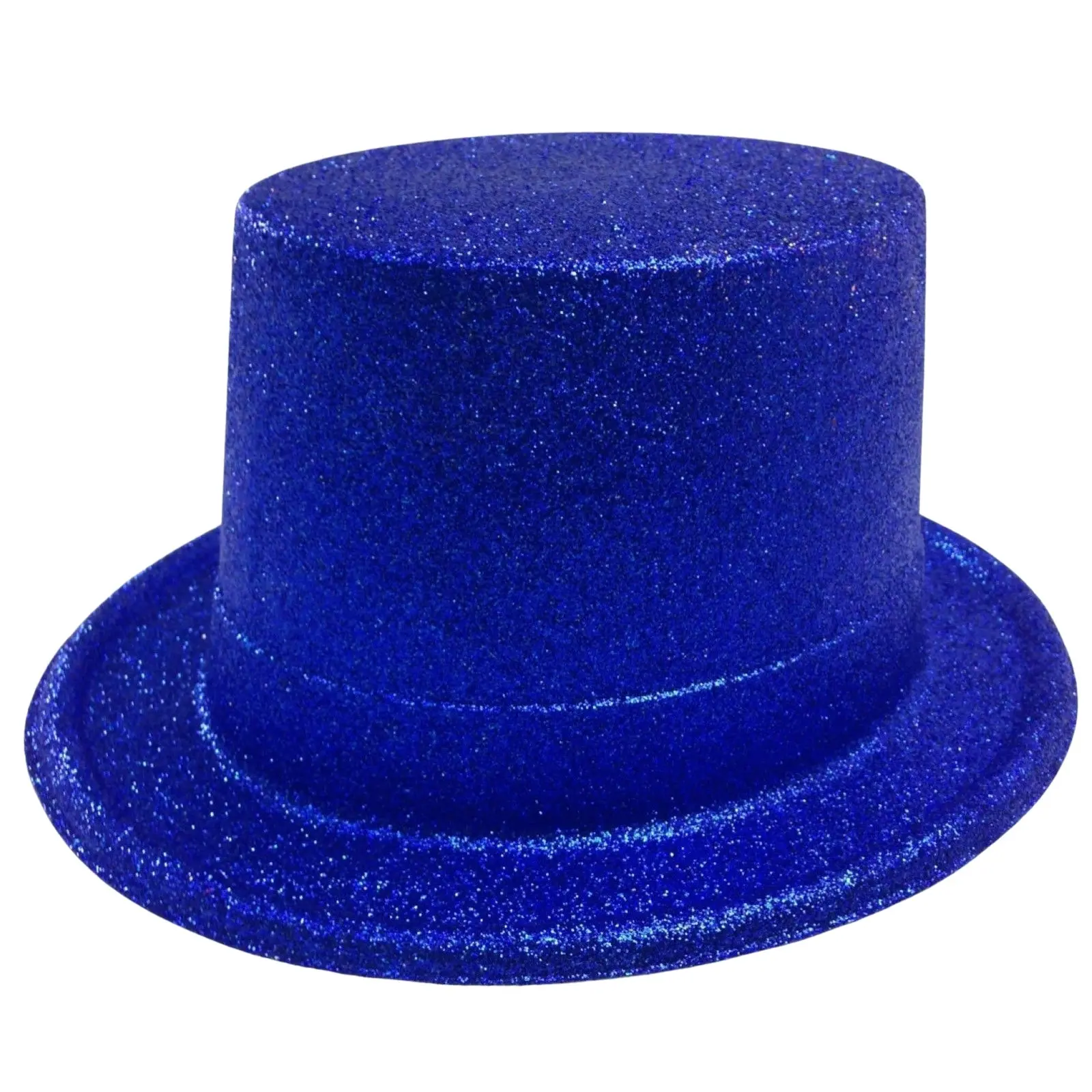 GLITTER TOP HAT Fancy Party Plastic Costume Tall Cap Fun Dress Up Sparkle