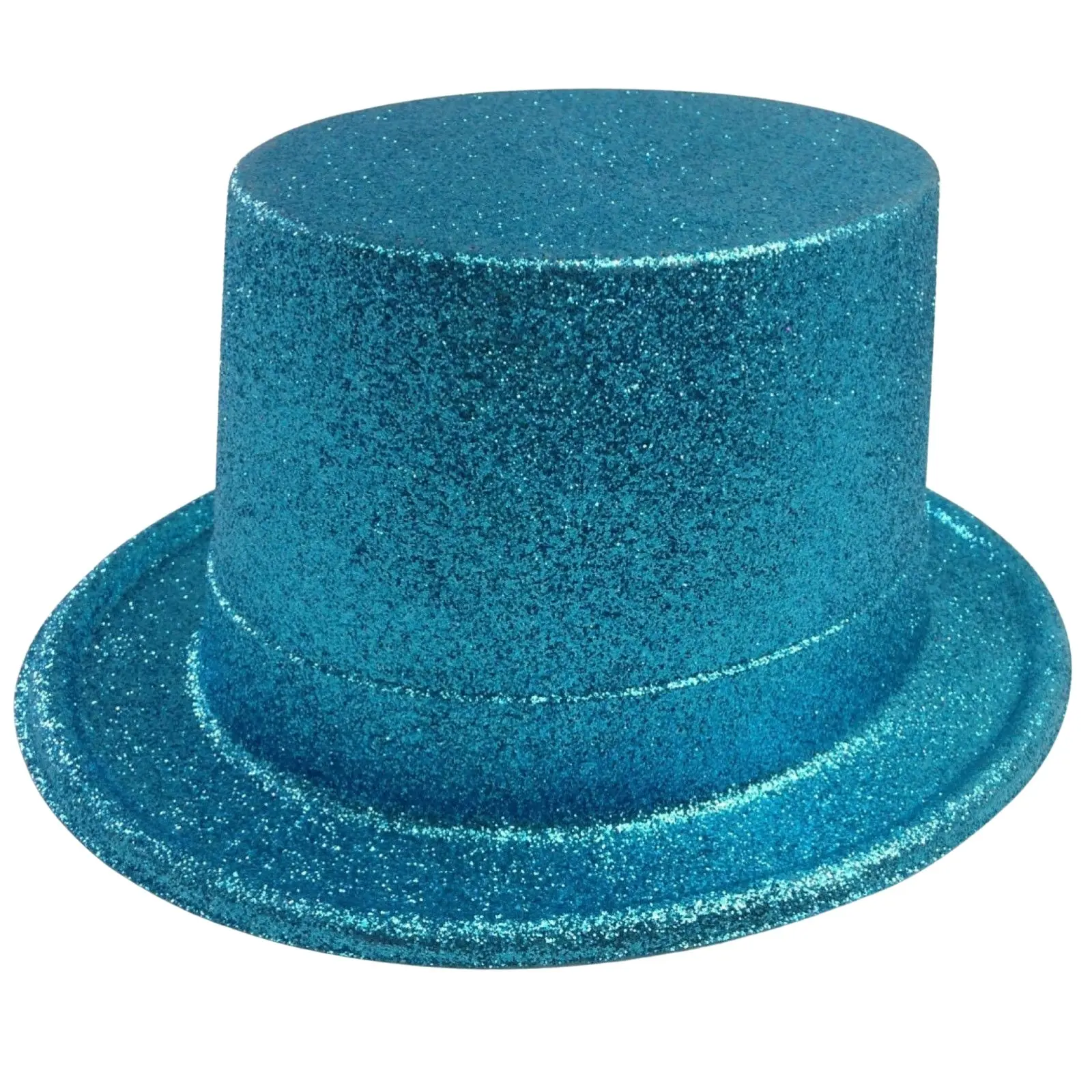 GLITTER TOP HAT Fancy Party Plastic Costume Tall Cap Fun Dress Up Sparkle