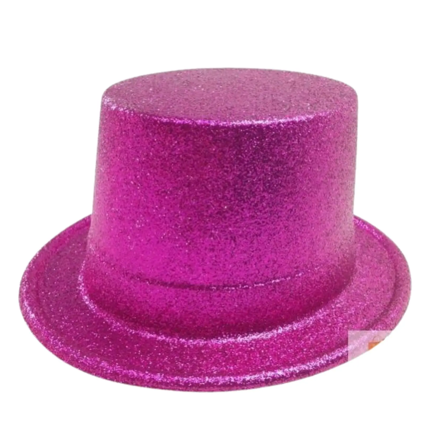 GLITTER TOP HAT Fancy Party Plastic Costume Tall Cap Fun Dress Up Sparkle