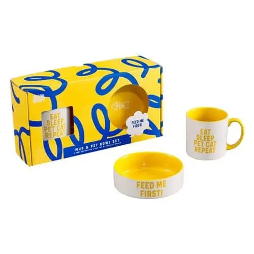 Wild & Woofy Cat Mug and Bowl Set