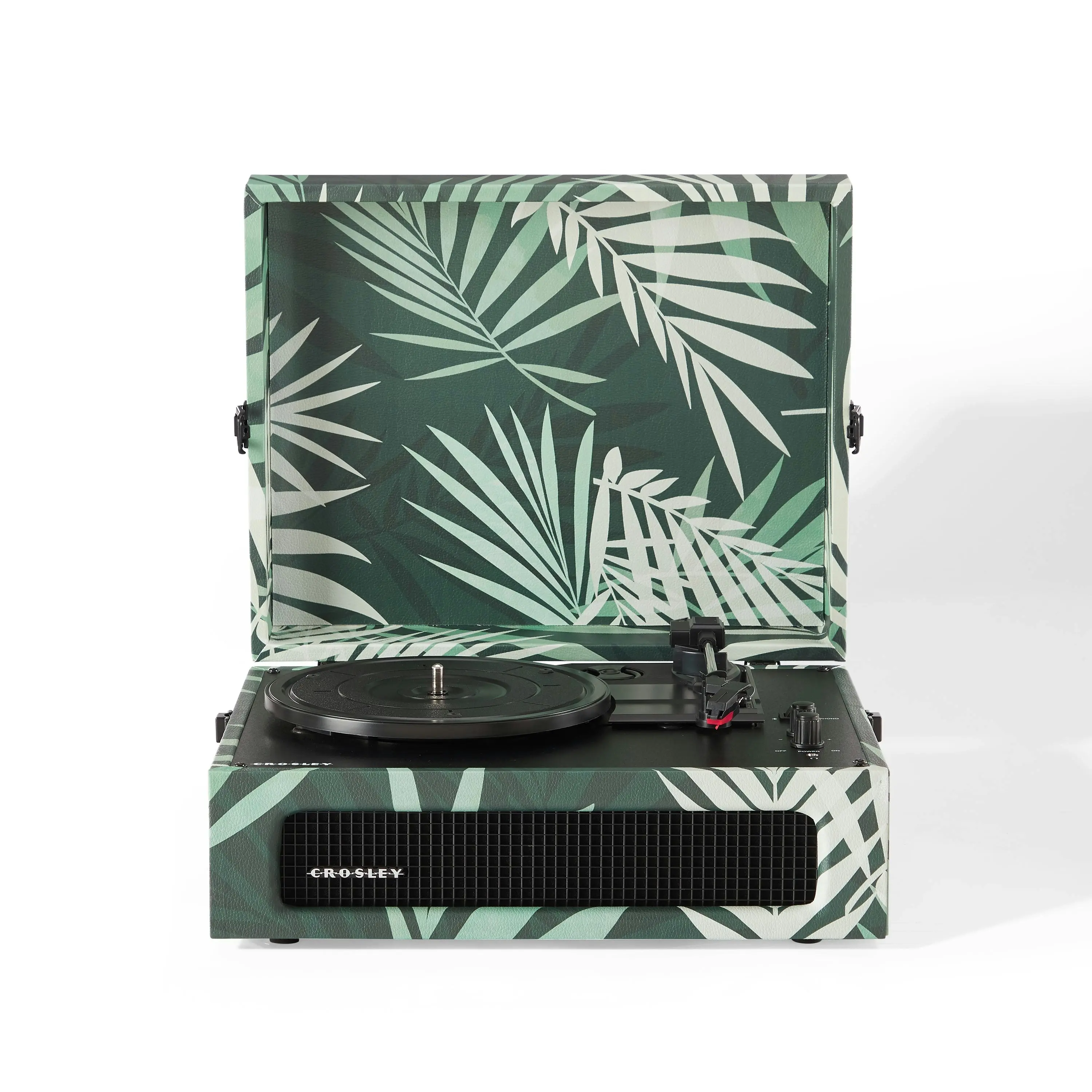 Crosley Voyager Bluetooth Portable Turntable + Crosley SOHO Stand Bundle - Botanical