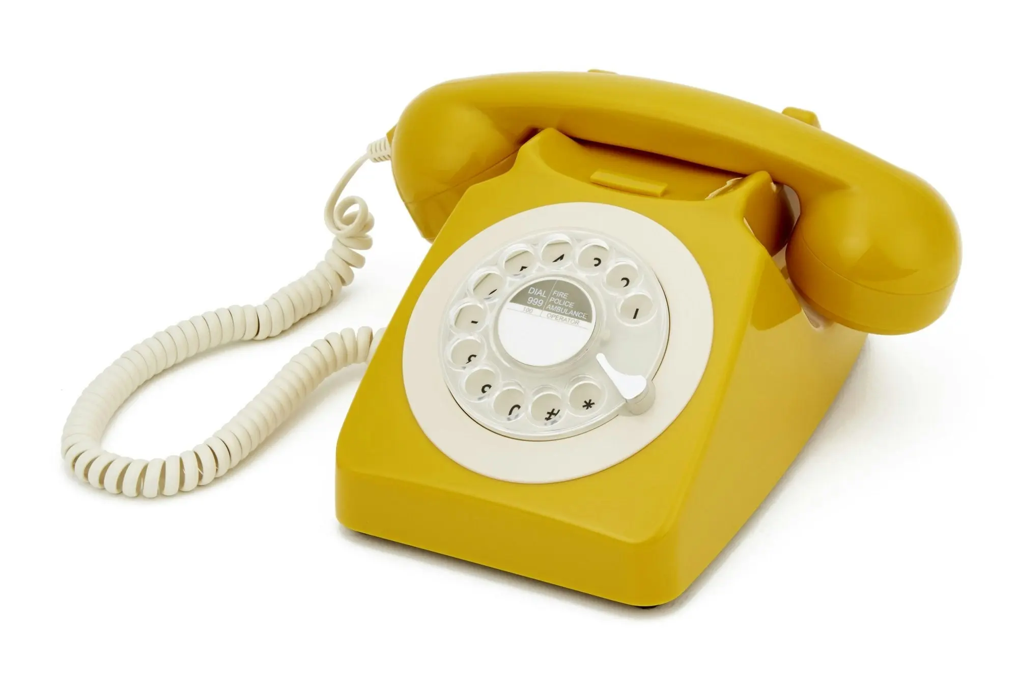 GPO Retro 746 Rotary Telephone - Mustard