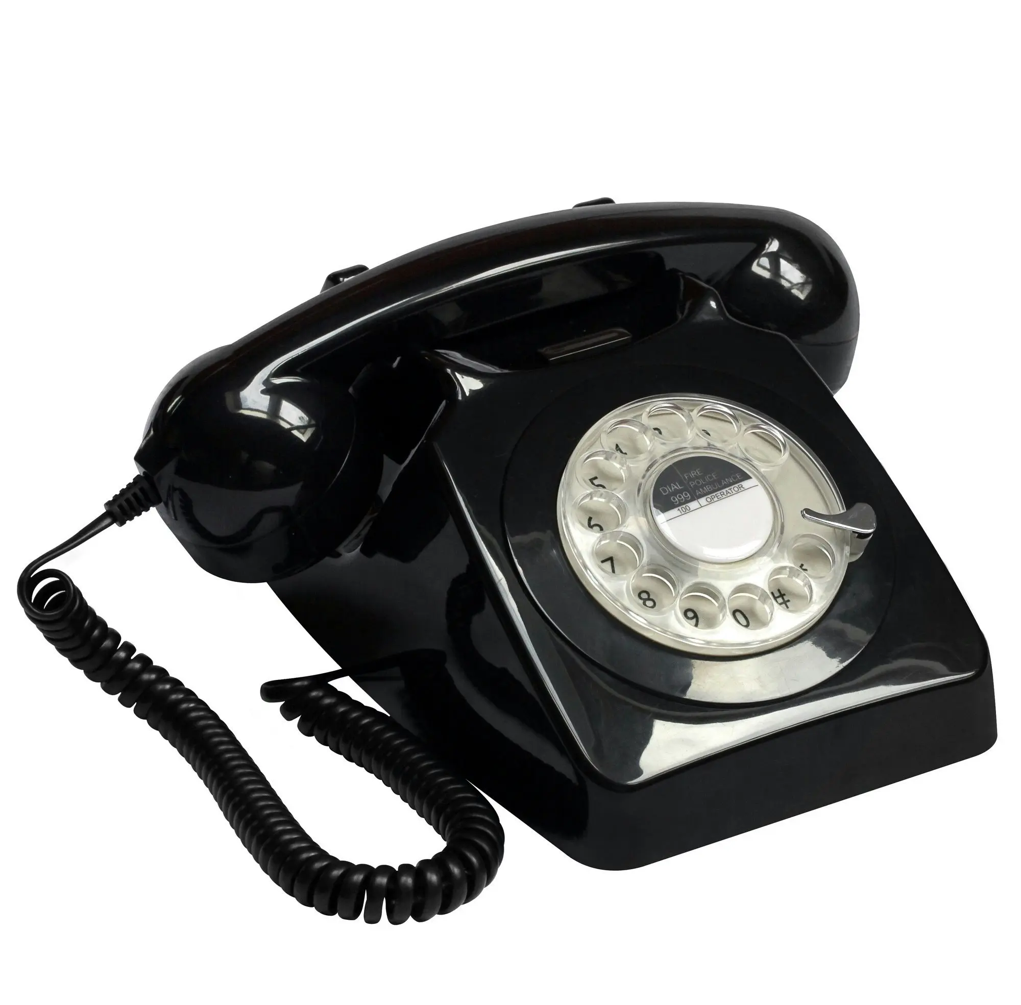 GPO Retro 746 Rotary Telephone - Black