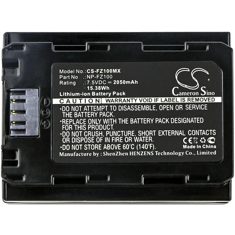 NP-FZ100 Battery for Sony A7S3 A7III A7 A7SM3 /a7S III CAMERA