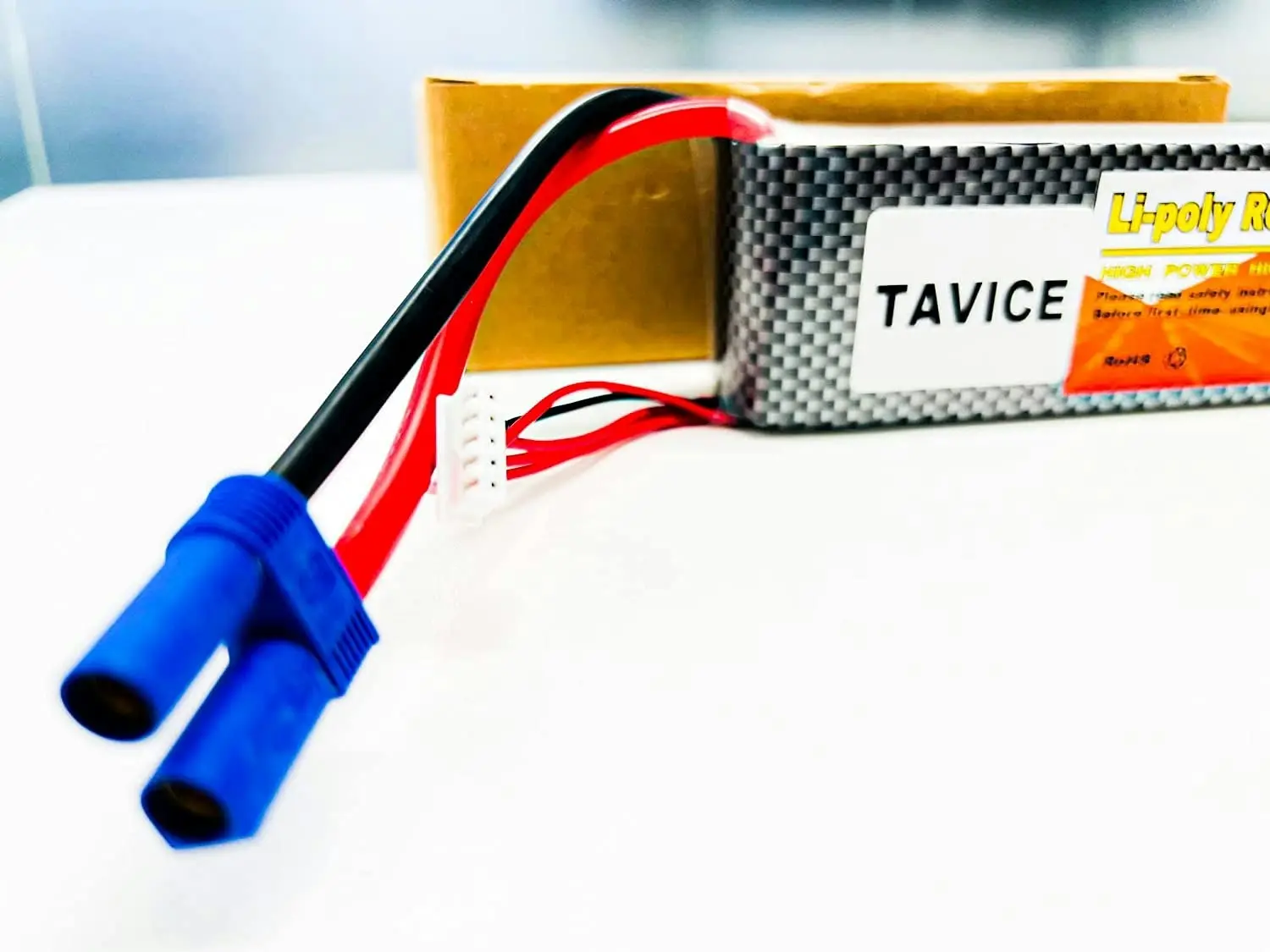 Tavice 4S Lipo Battery 6000mAh 14.8V 100C with EC5 Plug Soft Case for RC Plane Quadcopter Airplane Helicopter RC Car Truck RC Boat