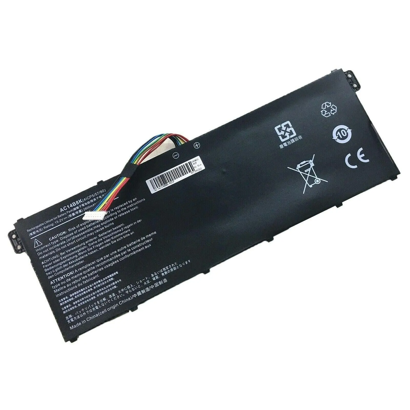 Battery for Acer AC14B3K AC14B7K AC14B8K Laptop 2600mAh