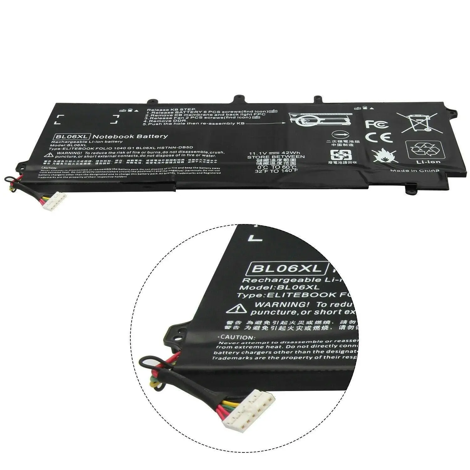 BL06XL Battery for HP EliteBook Folio 1040 G1, 1040 G2 722297-001 HSTNN-DB5D AU