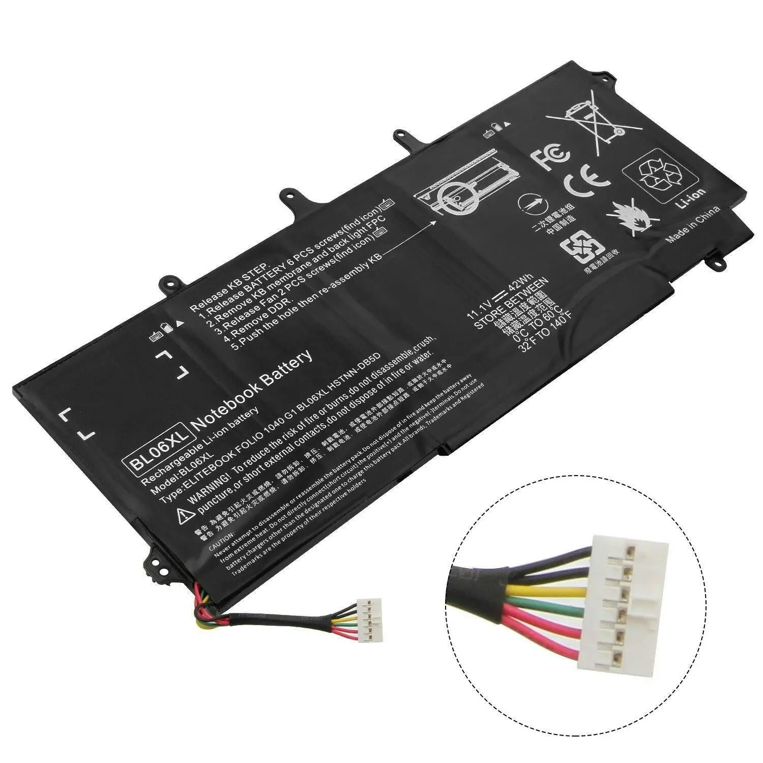 BL06XL Battery for HP EliteBook Folio 1040 G1, 1040 G2 722297-001 HSTNN-DB5D AU