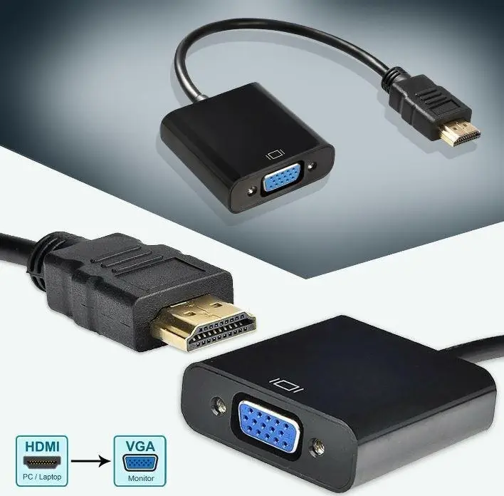 HDMI Male to VGA Female 1080p Adapter Video Cable Converter