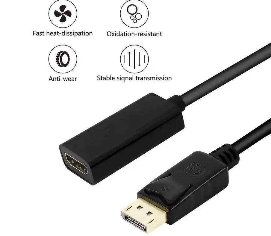 DisplayPort Male to HDMI Female Gold-Plated DP Display Port to HDMI Adapter