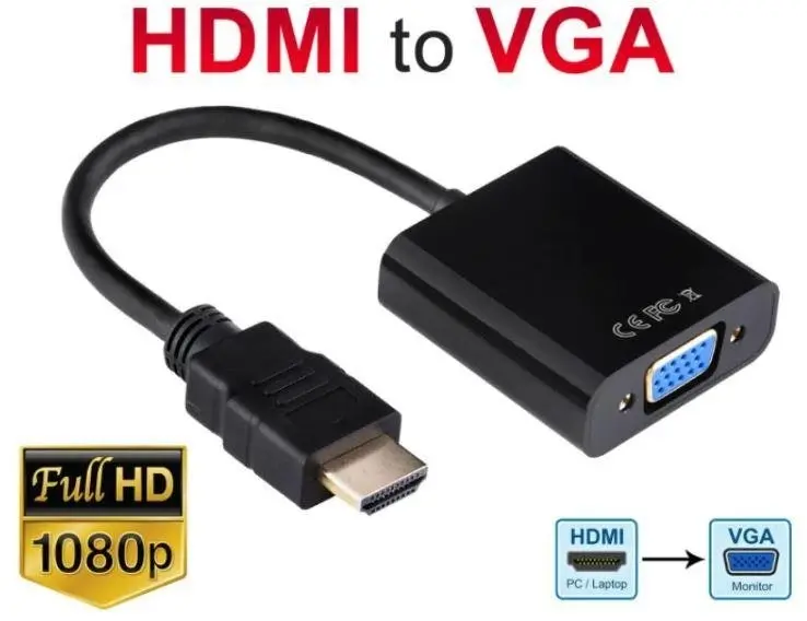 1080P HDMI Male to VGA Female Video Adapter Cable Converter