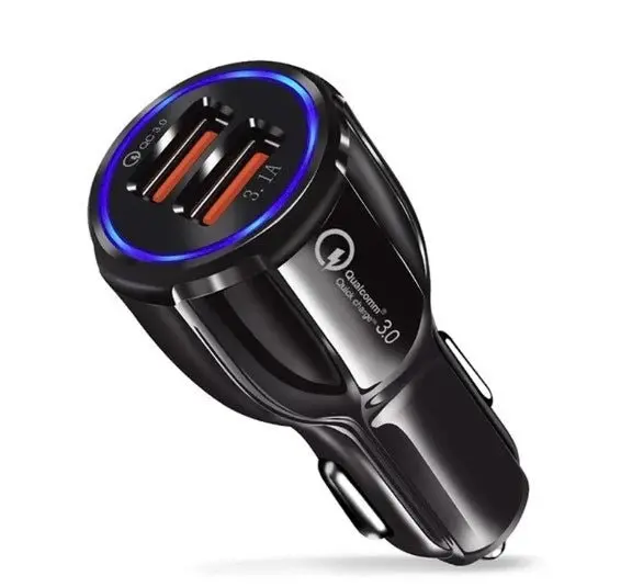 3 Port USB PD Quick Fast Car Charger QC3.0 Adapter Cigarette Lighter Socket