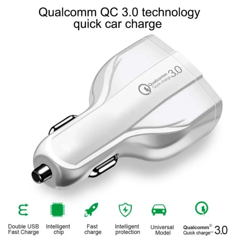 3 Port USB PD Quick Fast Car Charger QC3.0 Adapter Cigarette Lighter Socket