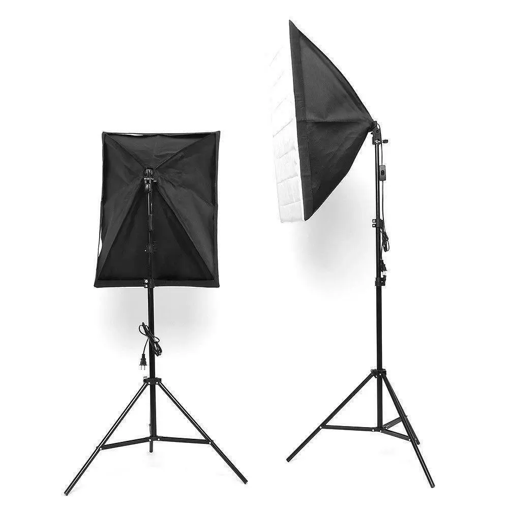 Set of 2 Photography Studio Softbox 135w ~ Continuous Lighting with Stand Soft Box