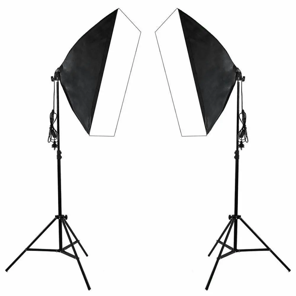 Set of 2 Photography Studio Softbox 135w ~ Continuous Lighting with Stand Soft Box