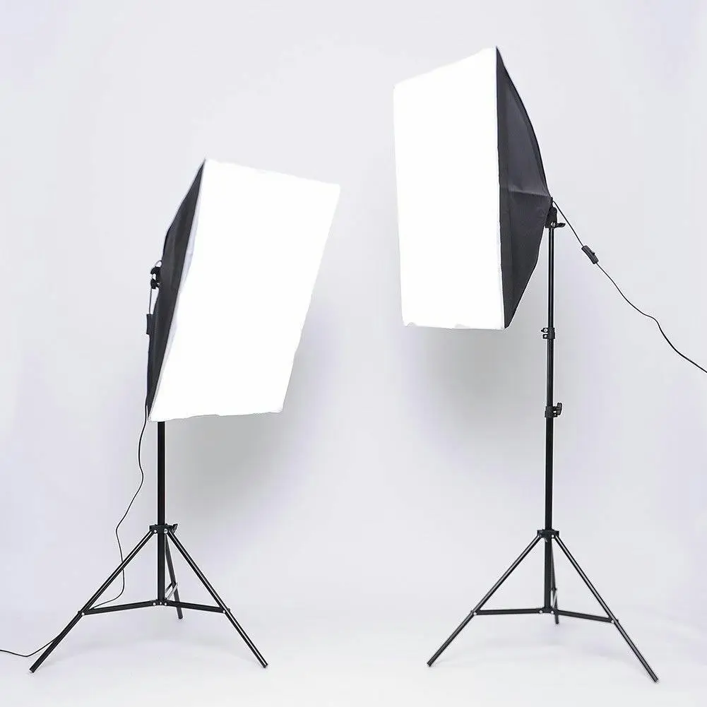 Set of 2 Photography Studio Softbox 135w ~ Continuous Lighting with Stand Soft Box