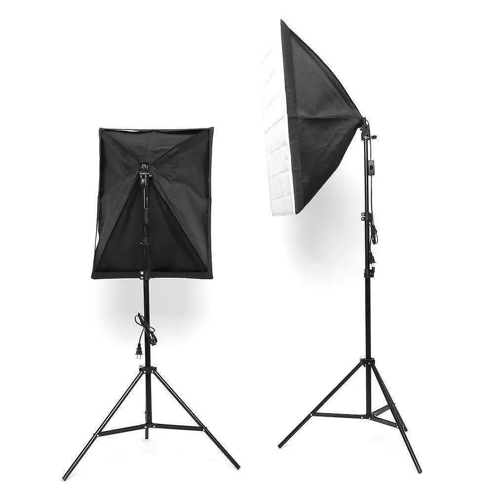 Set of 2 Photography Studio Softbox 135w ~ Continuous Lighting with Stand Soft Box