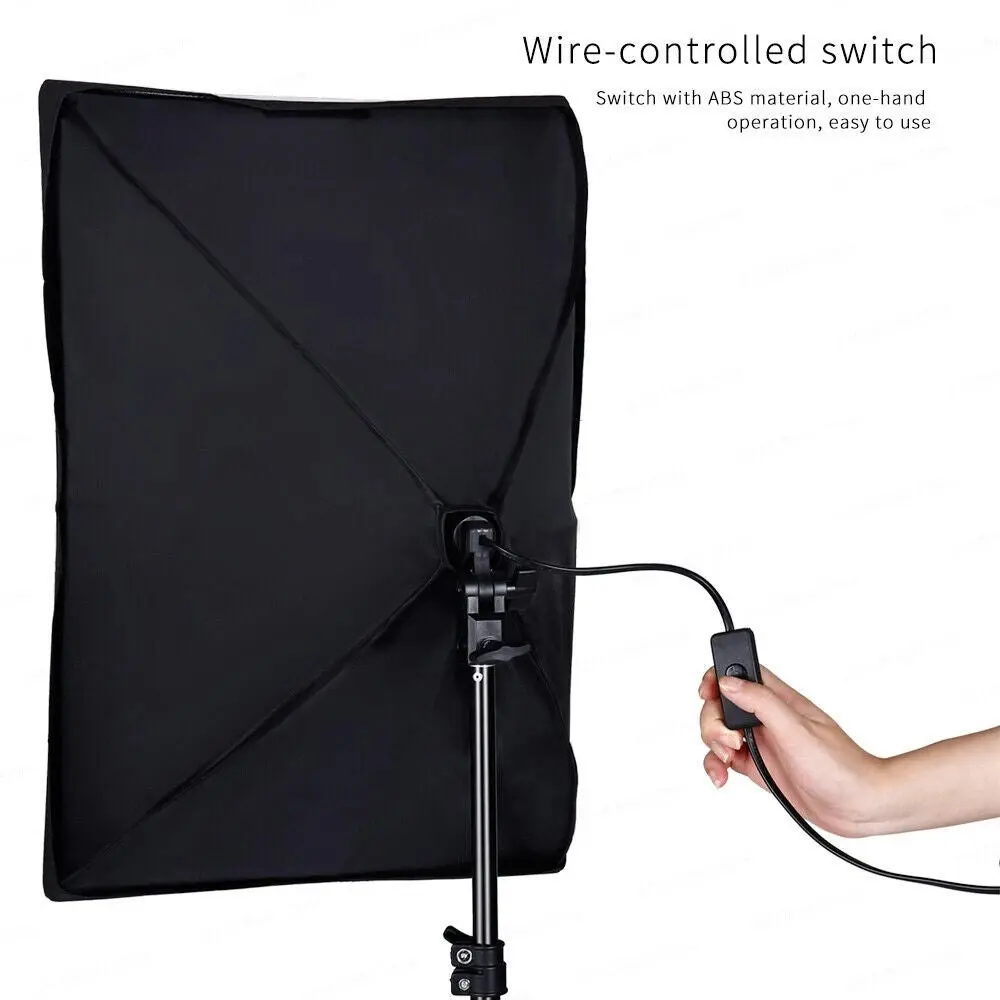 Set of 2 Photography Studio Softbox 135w ~ Continuous Lighting with Stand Soft Box