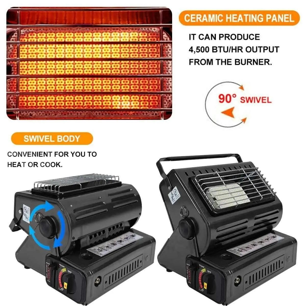 Camper Portable Butane Gas Heater for Camping Camp Tent Outdoor Hiking