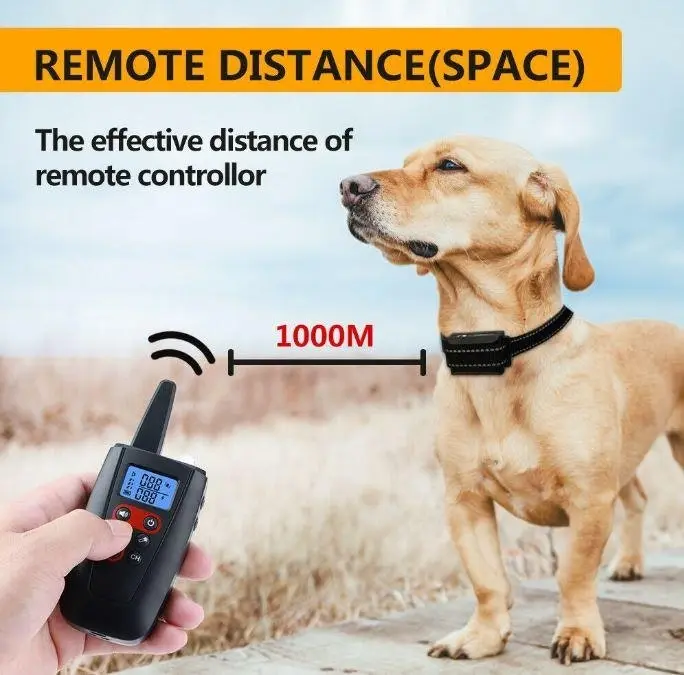 Electric Dog Pet E-Collar for Training Obedience Remote Control Anti Bark-Shock