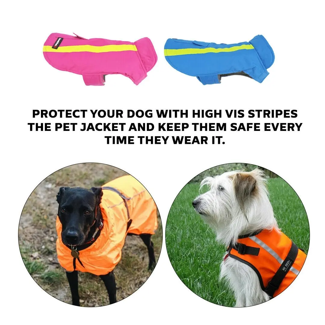 Trendy Pets 2pk High Vis Dog Jacket Comfortable and Safe Pet Jacket with Pocket 35cm