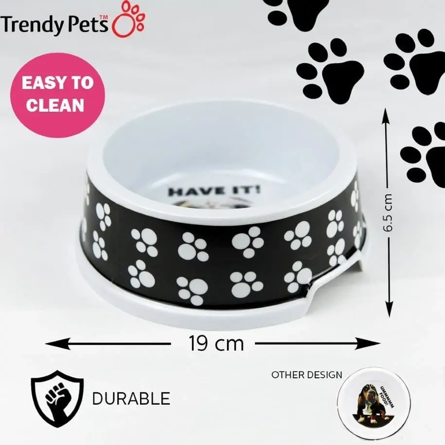 Fun Dog Bowl 6.5X19Cm 2Pce Sturdy Premium Quality