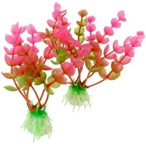 Pet Basic 10PCE 10cm Plastic Aquatic Plants for Aquarium Fish Tank Decoration