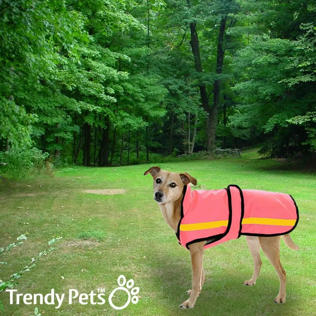 Trendy Pets 2pk High Vis Dog Jacket Comfortable and Safe Pet Jacket with Pocket 30cm